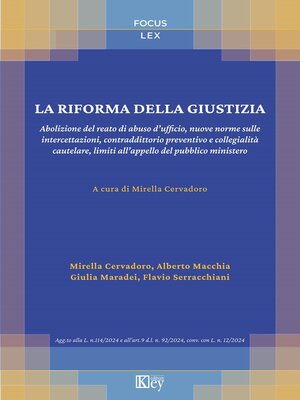 cover image of La riforma della giustizia